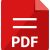 PDF icon | Major file format vector icon illustration  ( color version )